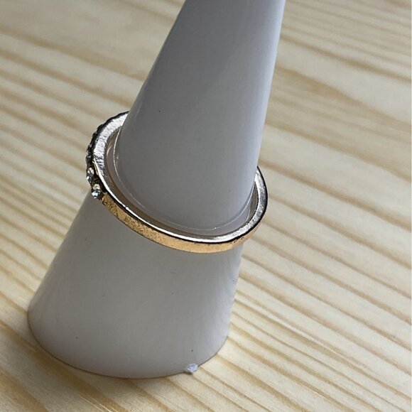 Gold-Tone Rhinestone Eternity Band Ring - Picture 3 of 4